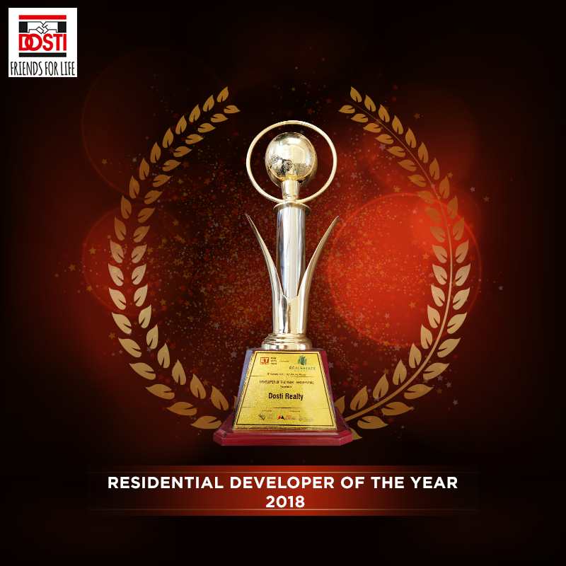Dosti Realty awarded Residential Developer of the Year 2018 Update